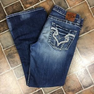 Big Star Maddie Mid Rise Fit Distressed Jeans (K)